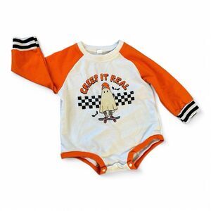 Creep it Real Halloween Sweatshirt Bubble Bodysuit Shirt Outfit Ghost 24 M / 90